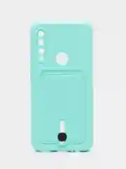 Бирюзовый чехол на Huawei P Smart Z, Honor 9X, 9X Premium, силиконовый, с карманом для карты