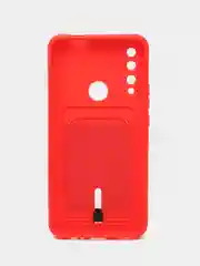 Красный чехол на Huawei P Smart Z, Honor 9X, 9X Premium, силиконовый, с карманом для карты