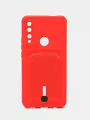 Красный чехол на Huawei P Smart Z, Honor 9X, 9X Premium, силиконовый, с карманом для карты