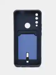 Темно-синий чехол на Huawei P Smart Z, Honor 9X, 9X Premium, силиконовый, с карманом для карты