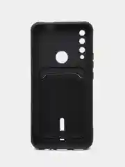Черный чехол на Huawei P Smart Z, Honor 9X, 9X Premium, силиконовый, с карманом для карты