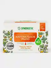 Натуральное туалетное мыло Synergetic "Масло мяты и апельсин", 90 гр