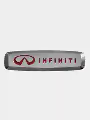 Комплект шильдиков металлических с эмблемой "INFINITI" и  4 винтовыми креплениями (Пара)
