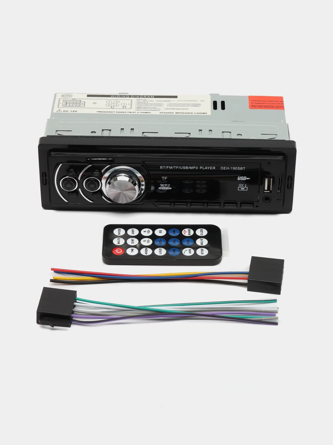 Автомагнитола Pioneer 190, с Bluetooth, громкая связь