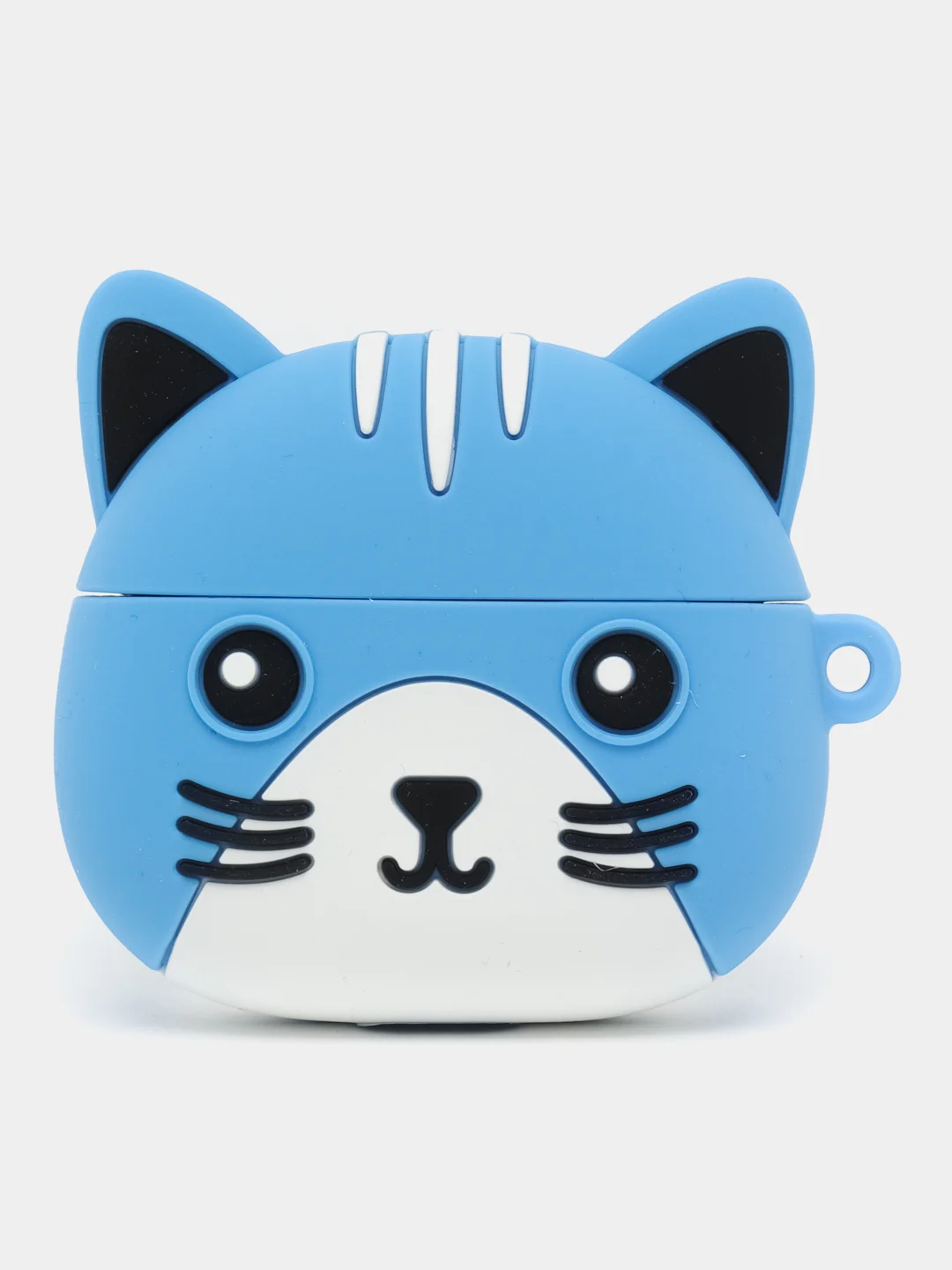 Голубой наушники беспроводные hoco Bluetooth 5.3, чехол "Котенок с ушками"