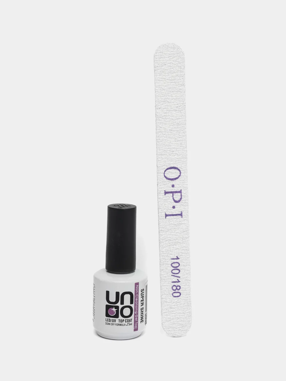 Белый набор: база для гель лака, топ, пилка OPI, 100/180 грит