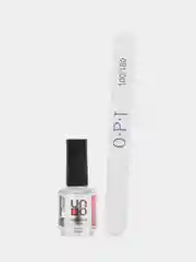 Прозрачный набор: база для гель лака, топ, пилка OPI, 100/180 грит
