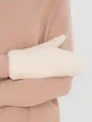 Белый варежки женские зимние, теплые, вязанные, однотонные
