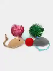 Белый набор игрушек для кошек