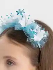Белый новогодний ободок на голову "Снежинка"