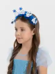 Синий новогодний ободок на голову "Снежинка"