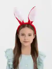 Красный ободок "Ушки зайчика"
