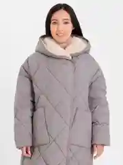 Оливковый пуховик женский