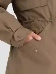 Песочный хаки парка женская, пуховик женский, куртка зимняя женская