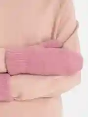 Коралловый меланж варежки женские теплые / варежки с мехом внутри