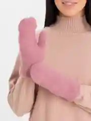 Коралловый меланж варежки женские теплые / варежки с мехом внутри
