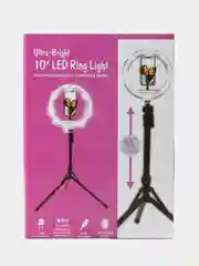 Кольцевая селфи лампа RGB, 26 см, на штативе, 1,6 м, с селфи-пультом