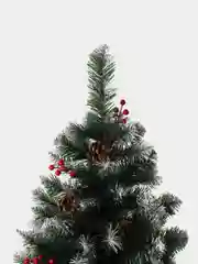 Елка новогодняя, с шишками, ягодами и имитацией снега, 120 см