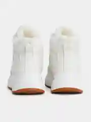 Белый кроссовки женские утепленные, высокие