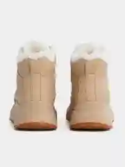 Бежевый кроссовки женские утепленные, высокие