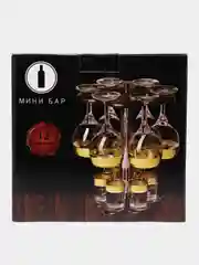 Прозрачный набор фужеров для коньяка + стопки, мини-бар