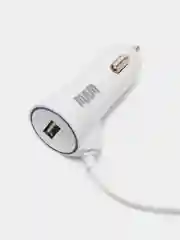 Белый азу / Micro USB / Lightning / 2,1А / 1m / автомобильное зарядное устройство