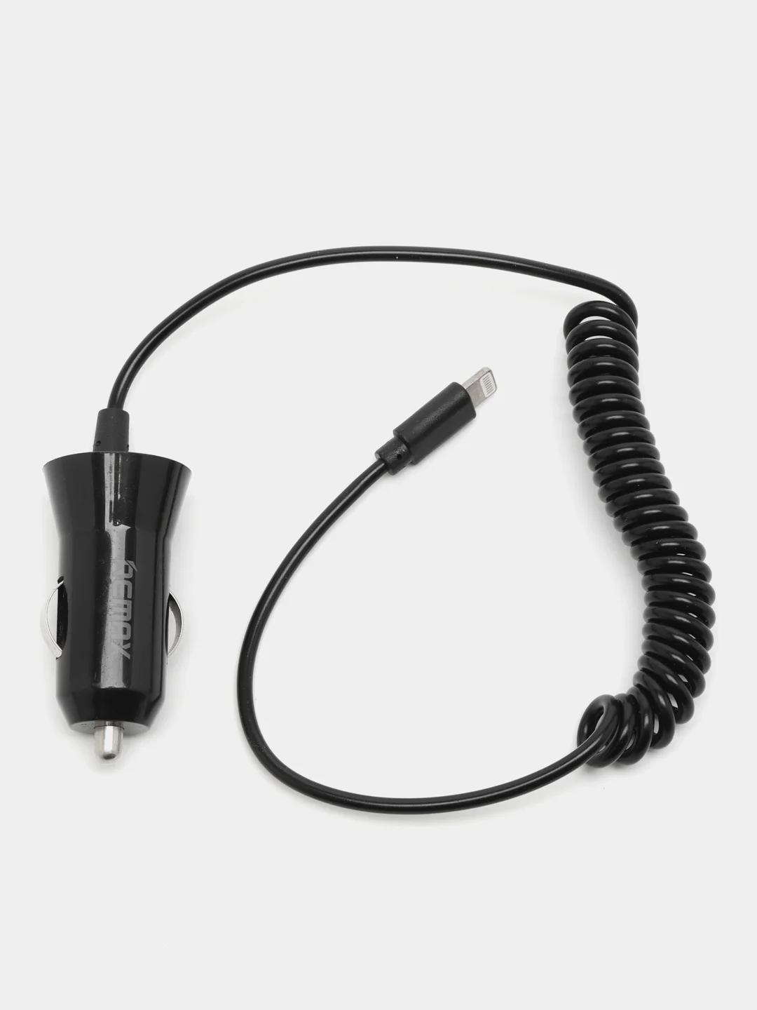 Черный азу / Micro USB / Lightning / 2,1А / 1m / автомобильное зарядное устройство