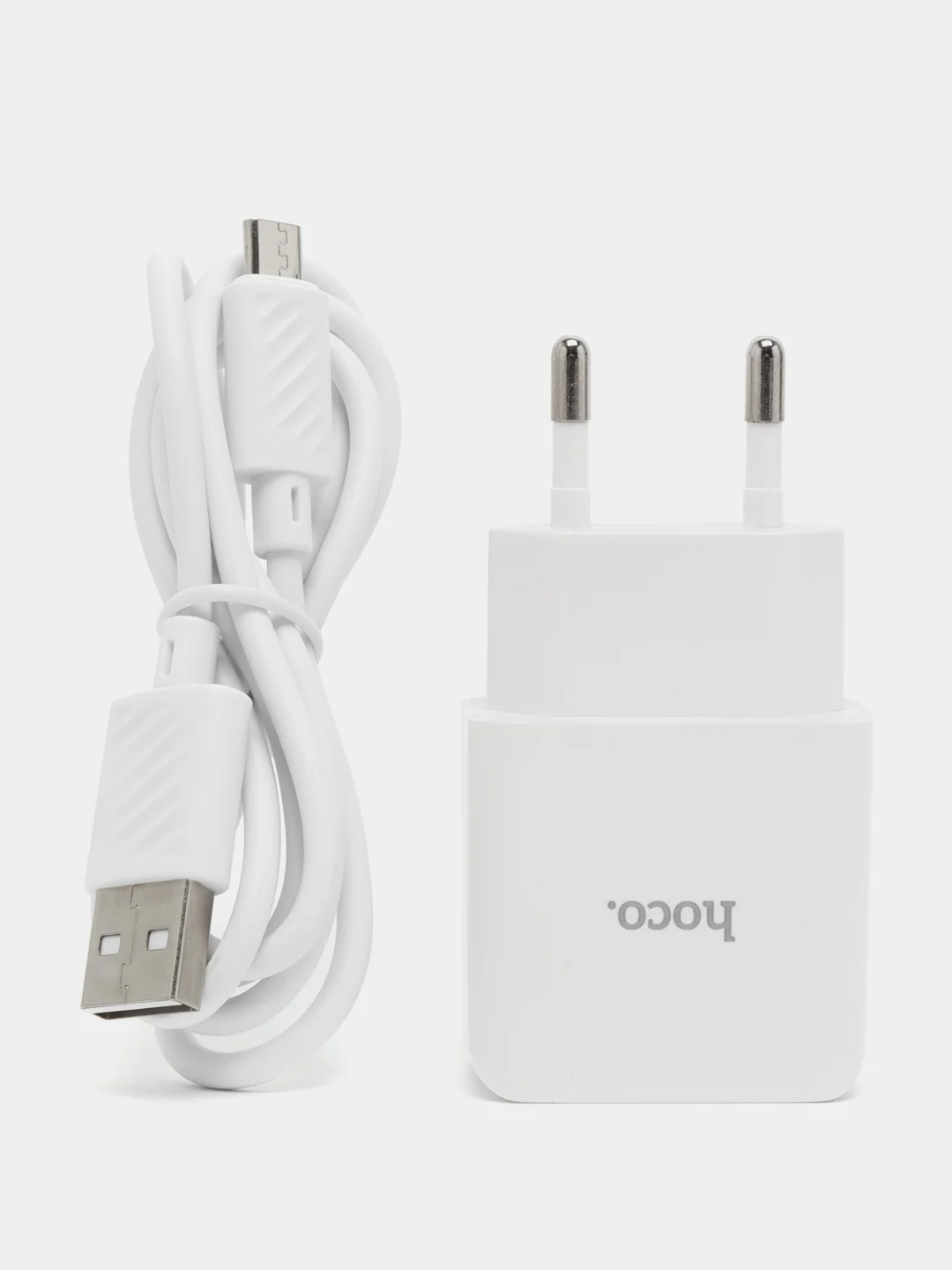 Белый блок питания 2.1А с кабелем Micro USB/сетевое зарядное устройство