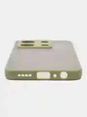 Лесной зеленый чехол Infinix Note 30i (Инфиникс Нот 30Ай), пластиковый, матовый, с цветными кнопками