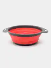 Красный дуршлаг складной, силиконовый, с ручками