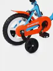 Голубой двухколёсный велосипед