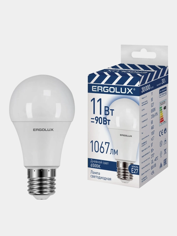 Светодиодные лампы 10 шт Ergolux LED-A60-11W-E27-6K