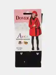 Черный колготки Алиса Dover сердечки, 40% хлопок, 30% модал, 20% полиамид, 10% эластан