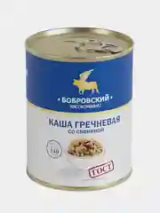 Каша гречневая со свининой Бобровский, 340 грамм