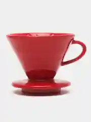 Красный воронка для заваривания кофе V60, керамическая