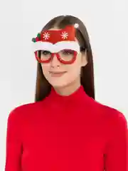 Белый карнавальные очки-маска на Новый год