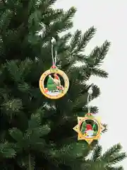 Набор новогодних игрушек из дерева, в деревянных коробочках