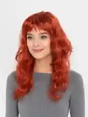 Бордовый парик цветной, длинный, карнавальный, новогодний
