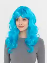 Бордовый парик карнавальный длинный кудрявый