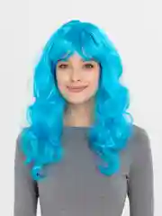 Бордовый парик карнавальный длинный кудрявый