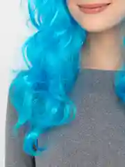 Бордовый парик карнавальный длинный кудрявый