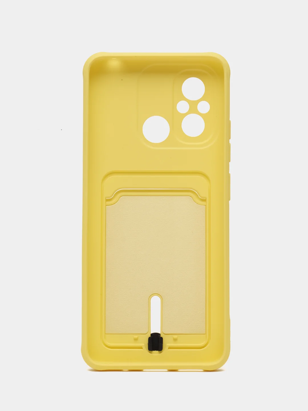 Желтый чехол для Xiaomi Redmi 12C, Сяоми Редми 12С силиконовый, с карманом для карты