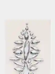 Серебряный стразы самоклеящиеся, для лица и тела