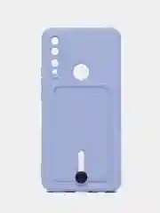 Лавандовый чехол на Huawei P Smart Z, Honor 9X, 9X Premium, силиконовый, с карманом для карты