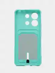 Бирюзовый чехол на Xiaomi Redmi Note 13 Pro 5G (Сяоми Редми Нот 13 Про 5G), силиконовый, с карманом