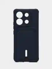 Темно-синий чехол на Xiaomi Redmi Note 13 Pro 5G (Сяоми Редми Нот 13 Про 5G), силиконовый, с карманом