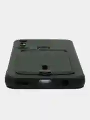 Темно-синий чехол на Huawei P Smart Z, Honor 9X, 9X Premium, силиконовый, с карманом для карты