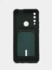 Темно-синий чехол на Huawei P Smart Z, Honor 9X, 9X Premium, силиконовый, с карманом для карты