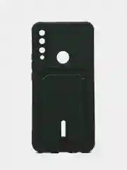 Тёмно-зелёный чехол на Huawei P Smart Z, Honor 9X, 9X Premium, силиконовый, с карманом для карты