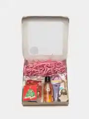 Вишнёвый подарочный набор косметики женский, Beauty box, подарок на новый год